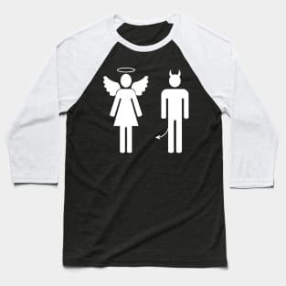 Angel and demon couple Baseball T-Shirt